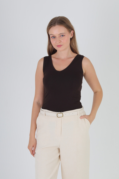 GIANT BASIC بلوزة/قميص داخلي بياقة على شكل حرف V