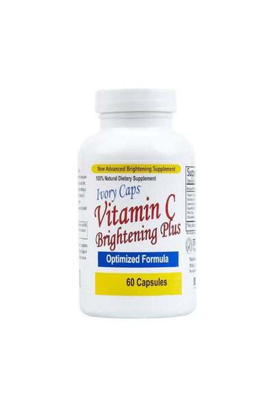 IVORY كبسولات برايتنينغ بلس - فيتامين سي لدعم التبييض - 60 كبسولة