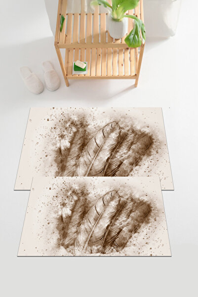 EVİMSEN Set de toaletă digitală cu imprimeu lavabil și anti-alunecare, cu mod...