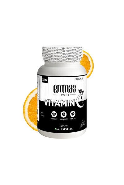 Emmas pure Vitamin C Capsules – 60 Veg Caps – Immunity Booster & Skin Brighte...