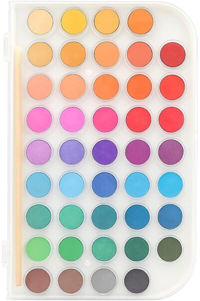 fitto مجموعة ألوان مائية غير سامة مع لوحة خلط، نابضة بالحياة، آمنة للأطفال (ل...