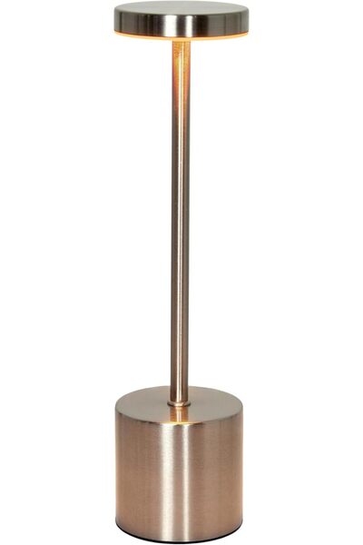 Generic Cordless Table Lamp Rechargeable Touch Desk Lamp 3 Color Dimming Bedside Lamp SILVER