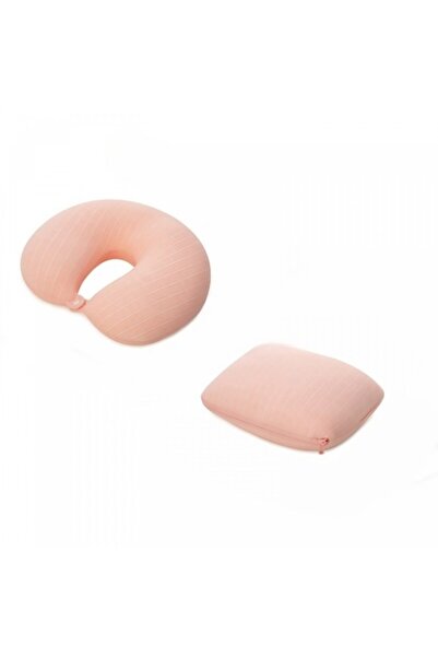 TnsAround Flippy travel pillow, 2-in-1, with memory foam particles, Pink