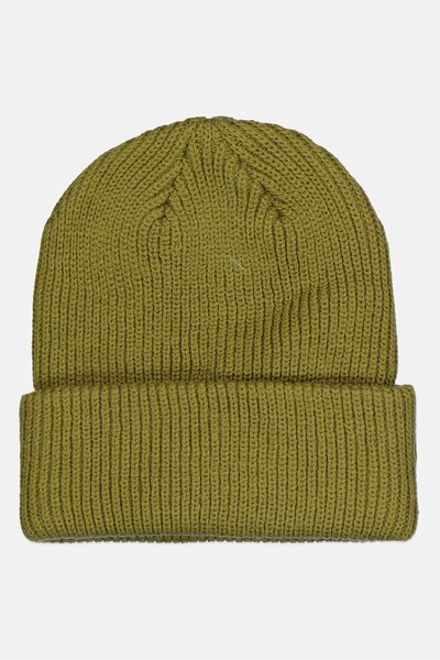 Nike Men Brand Logo Knitted Beanie, Olive Green