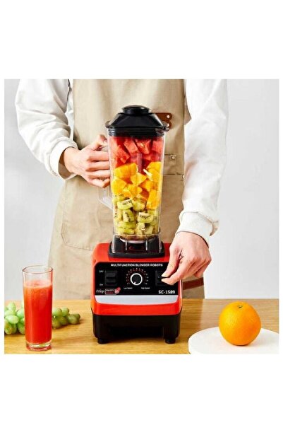 UNİBOX Professional Blender 2 in 1, Ice Crusher, Power 3000W, 15 Speeds, Pulse Function, 2.5 Liters, Stainless Steel Blades