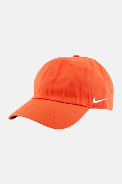 Nike Men Embroidered Logo Heritage 86 Adjustable Buckle Cap, Bright Orange