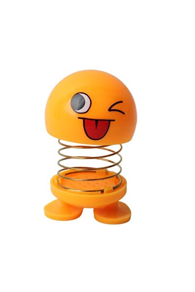 e-life shop إيموجي مبتسم ينتفخ فميه، رأس متحرك 8 سم، زينة لوحة القيادة في الس...