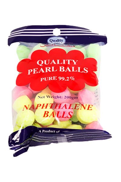 Quality كرة نفثالين لؤلؤية صفراء/وردية/خضراء 200 جرام