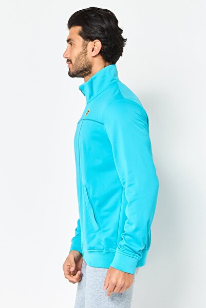 Nike Men Loose Fit Long Sleeve Full Zip Tennis Sweatshirt, Turquoise