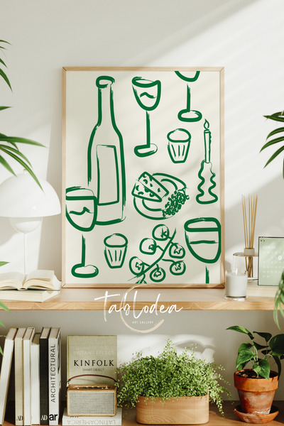 tablodea Poster înrămat cu decor minimalist pentru bucătărie TD Tablou decora...