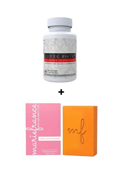 Luxxe White حبوب التبييض + صابون حمض الكوجيك - مجموعة توهج كاملة