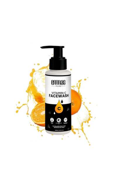 Emmas pure Vitamin C Face Wash 200 ml – Gentle Foaming Cleanser with Aloe Vera & Turmeric