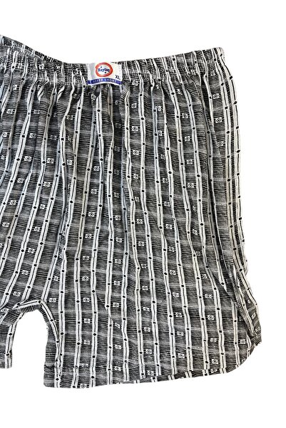 Çeşme Home Baytaş 100% Cotton Patterned Men's Boxer - Comfortable Fit, Elastic, No Buttons, Breathable Fabric