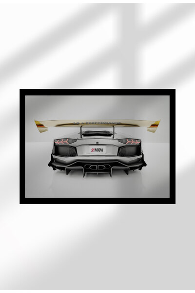 21mxm Poster pânză neînrămat cu supermașină și accente aurii - Imprimare digi...