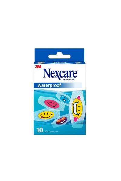 Nexcare Waterproof Bandages – Emoji Design 10 Strips