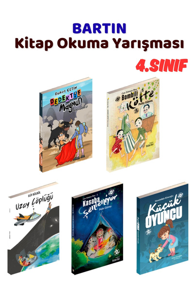 Yağmur Çocuk BARTIN Kitap Okuma Yarışması 4.Sınıf Kitapları, 5 Kitap Set, 4.S...