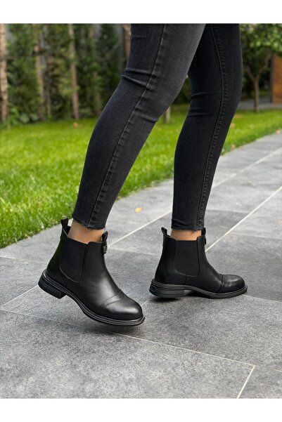 DİVA Μαύρες ελαστικές γυναικείες μπότες casual
