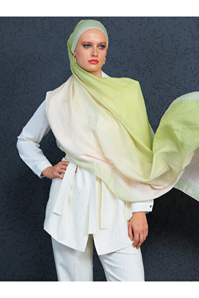 Oxygen Scarfs Degrade Desenli Çift Renkli Bambu Kraş Şal Kadın Şal