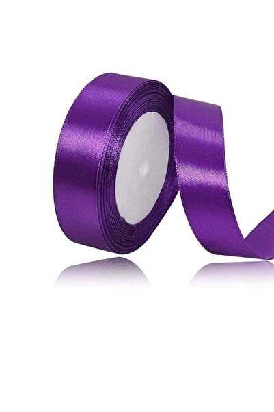 Generic لفة شريط ساتان أرجواني - 24 مم × 25 ياردة، شريط زخرفي للهدايا والحرف اليدوية