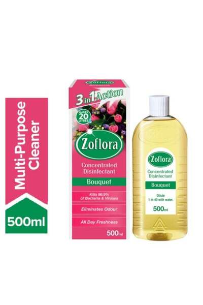 Zoflora مطهر مركز متعدد الأغراض من بوكيه، لون وردي، 500 مل