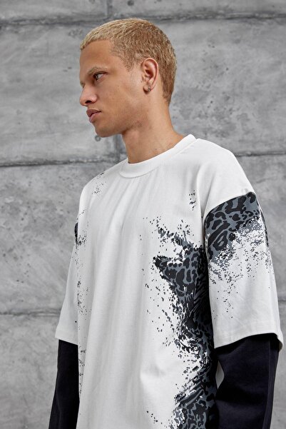 NOMARC ΛΕΥΚΟ ΦΟΥΤΕΡ ΜΕ ΣΧΕΔΙΟ ΜΕ ΜΑΝΙΚΑΡΙΑ