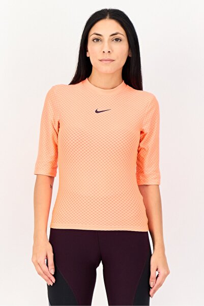 Nike Women Tight Fit 3/4 Sleeve Training Top, Orange