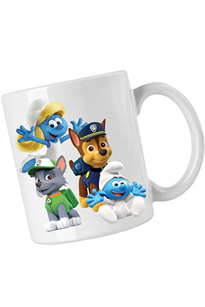 OEM Paw Patrol Smurfs Mug Smurfette Baby Smurf