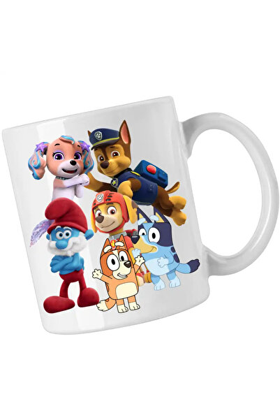 OEM Mug Paw Patrol Bluey Blue Bingo Papa Smurf Mermaid Coral