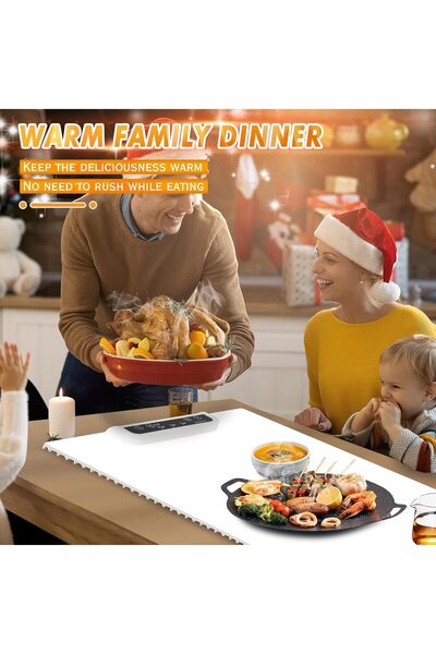 Generic Warming Mat for Food – Full-Surface Heating Tray with 3 Temps, Rollable, Auto Shut-Off