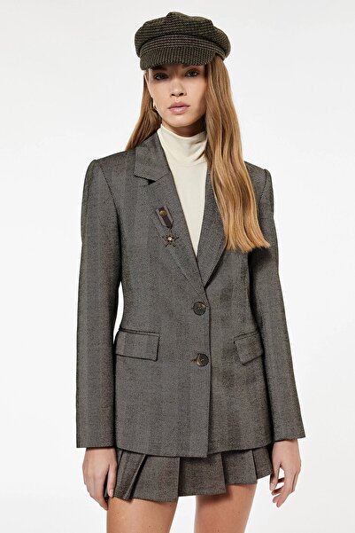 Koton X Sima Tarkan - Jachetă blazer slim fit cu mânecă lungă, cu nasturi, cu...