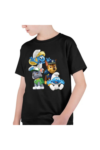 OEM Tricou Copii Baieti Paw Patrol Strumfii Strumfita Baby Stumf