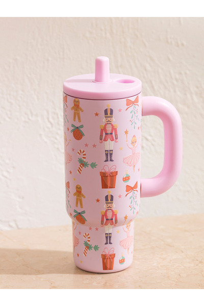 LC Waikiki RENKLİMAĞAZADAN YENİYIL LCW WAİKİKİ Karışık Fındıkkıran Figürlü Termos 700 Ml