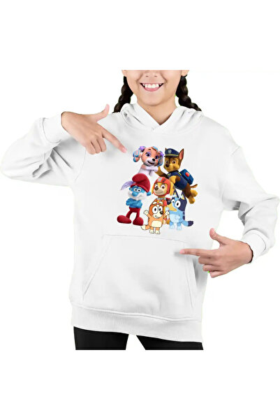 OEM Hanorac Copii Fete Paw Patrol Bluey Blue Bingo Papa Strumf Sirena Coral