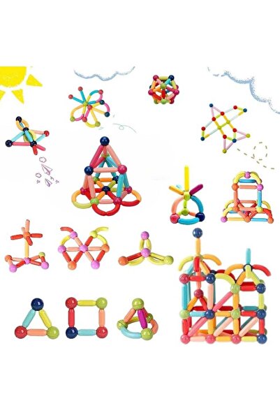 TEGRILO 25 PCS Magnetic Building Blocks Toy - Stacking Rods & Balls Educational Puzzle for Kids