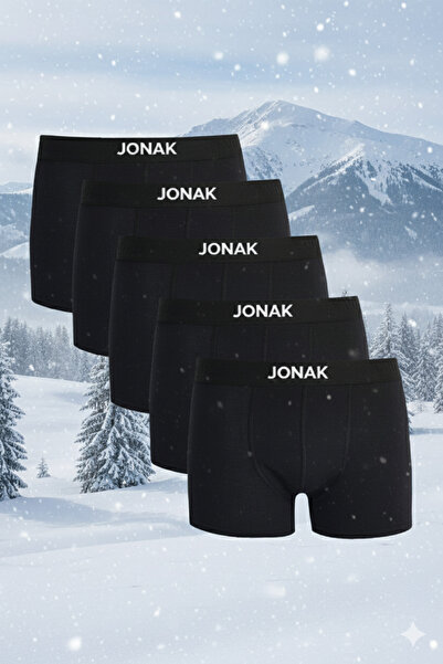 MAG FASHİON Men's 5-Piece Cotton Lycra Flexible Fabric Black Boxers
