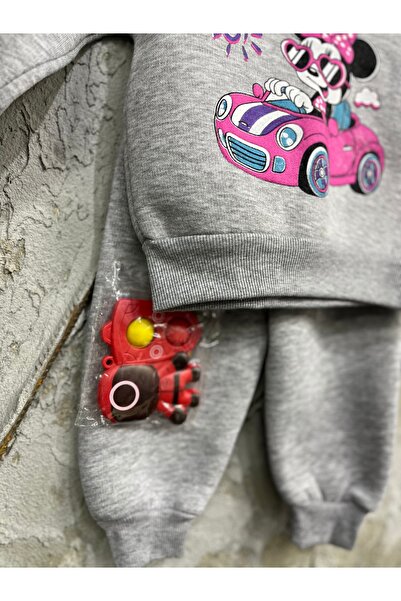 Beybisi 3-Thread Unisex Children's Tracksuit Pajama Set with Toy Gift