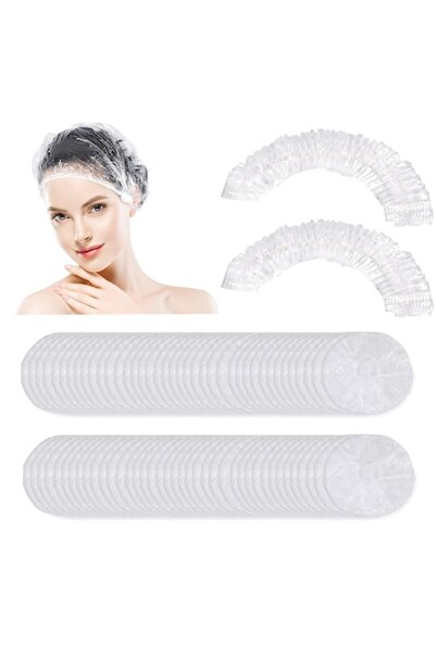 OEM Set de 100 de căști de duș transparente, multifuncționale, impermeabile, ...