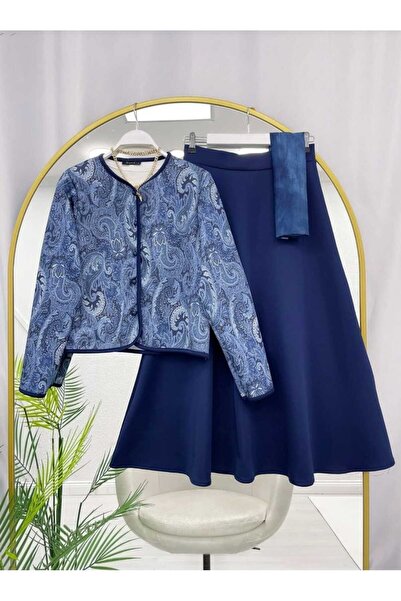 MODA VEDAT ШАЛ ДЕСЕН КУРТКА СУКНЯ ДВОХЧАСТНИЙ КОМПЛЕКТ --0560