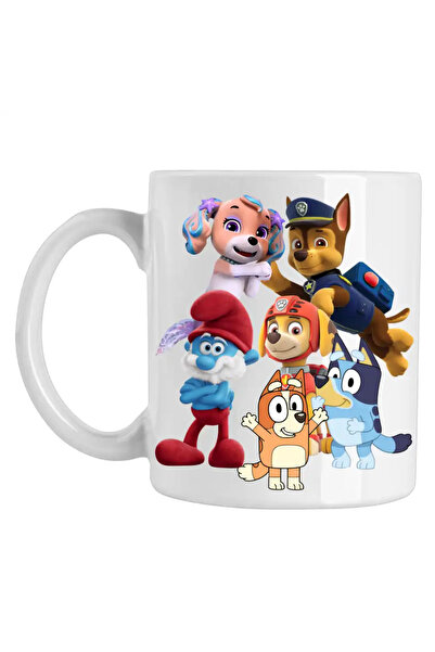 OEM Mug Paw Patrol Bluey Blue Bingo Papa Smurf Mermaid Coral