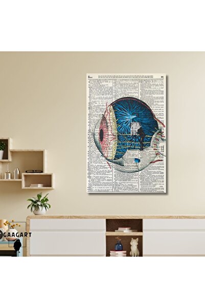 GAAGART Tekli Dikey Kanvas Göz Poliklinik Tablosu Sanatsal Göz Anatomisi