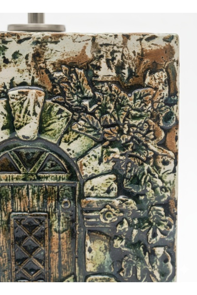 Midl Atelier Midl El Yapımı Seramik Abajur#2 - “Taş Kapı” Dikdörtgen Gövde