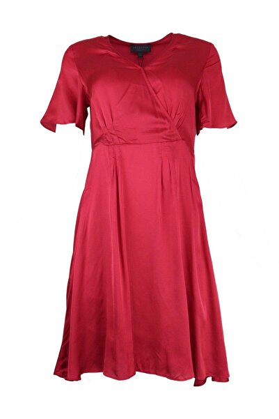 SELECTED Rochie Marcy Red - L, roșie, 100% viscoză