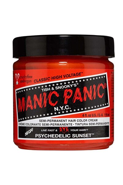 Manic Panic Classic Psychedelic Sunset Semi-Permanent Hair Color (Neon Orange, 4oz)