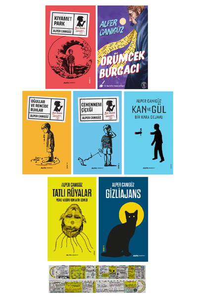 Alfa Yayınları Alper Canıgüz 7 Kitap Set / Kıyamet Park - Örümcek Burgacı - O...