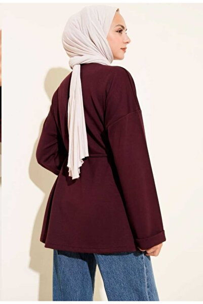 MODA VEDAT Crew Neck Rope Belted Tunic