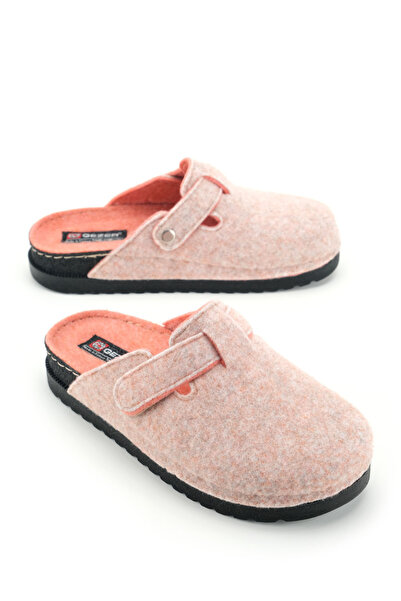 GEZER Women's Winter Comfortable Sole Velcro Adjustable Felt Home Garden Slippers