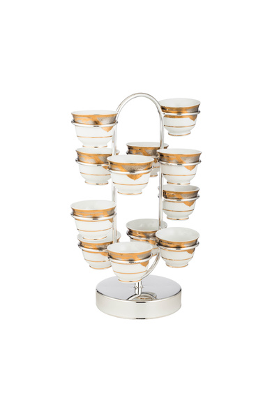 ABAREEK 12-compartment stainless steel coffee cup holder