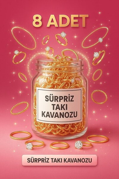 X-Lady Accessories Takı Kavanozu Sürpriz Kavanoz ( Kolye,küpe,bileklik Vb.) Takı Setleri | 8 Adet