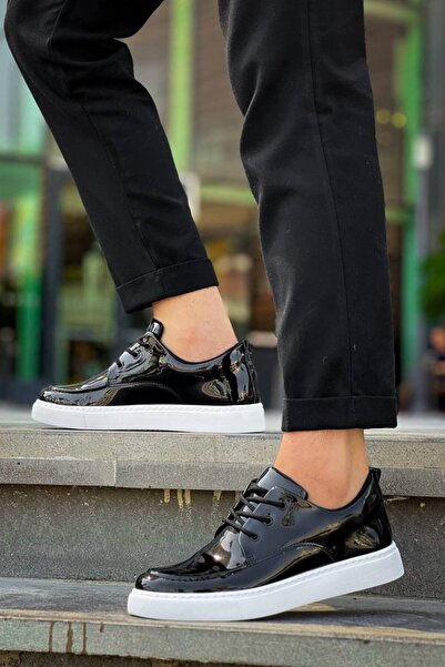 BESKAR Kb X5 Kuback Black Patent Leather Casual Men's Shoes