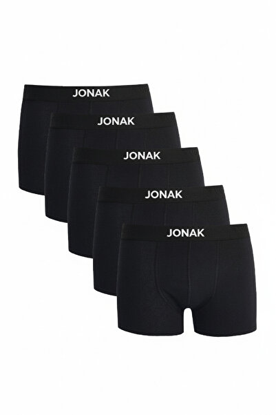 MAG FASHİON Men's 5-Piece Cotton Lycra Flexible Fabric Black Boxers